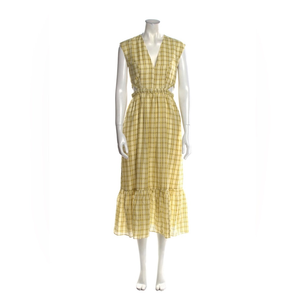 Marie Oliver plaid print long dress